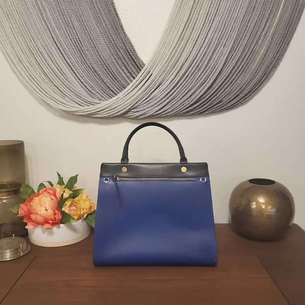 Iacucci Leather Color Block Handbag - Picture 3 of 6